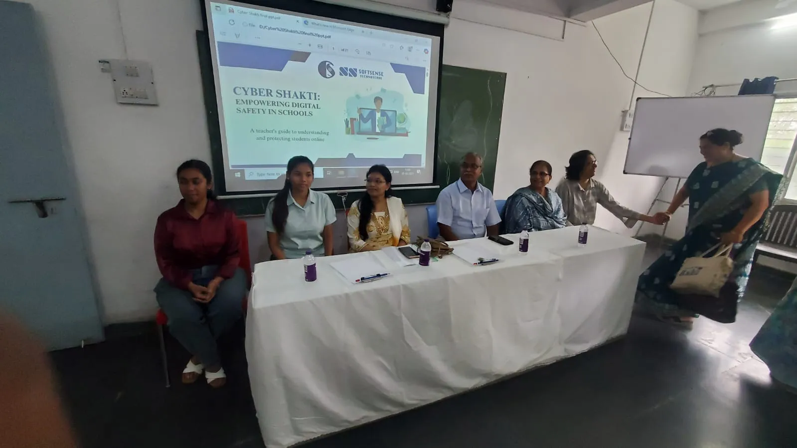 CyberShakti panel presentation at Rahi Public School